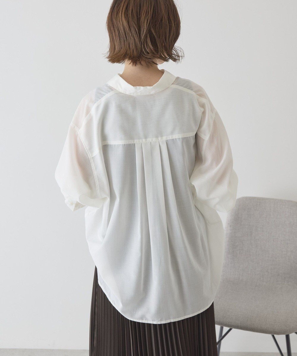 AMERICAN HOLIC 【イージーケア】シアーラウンドシャツ 