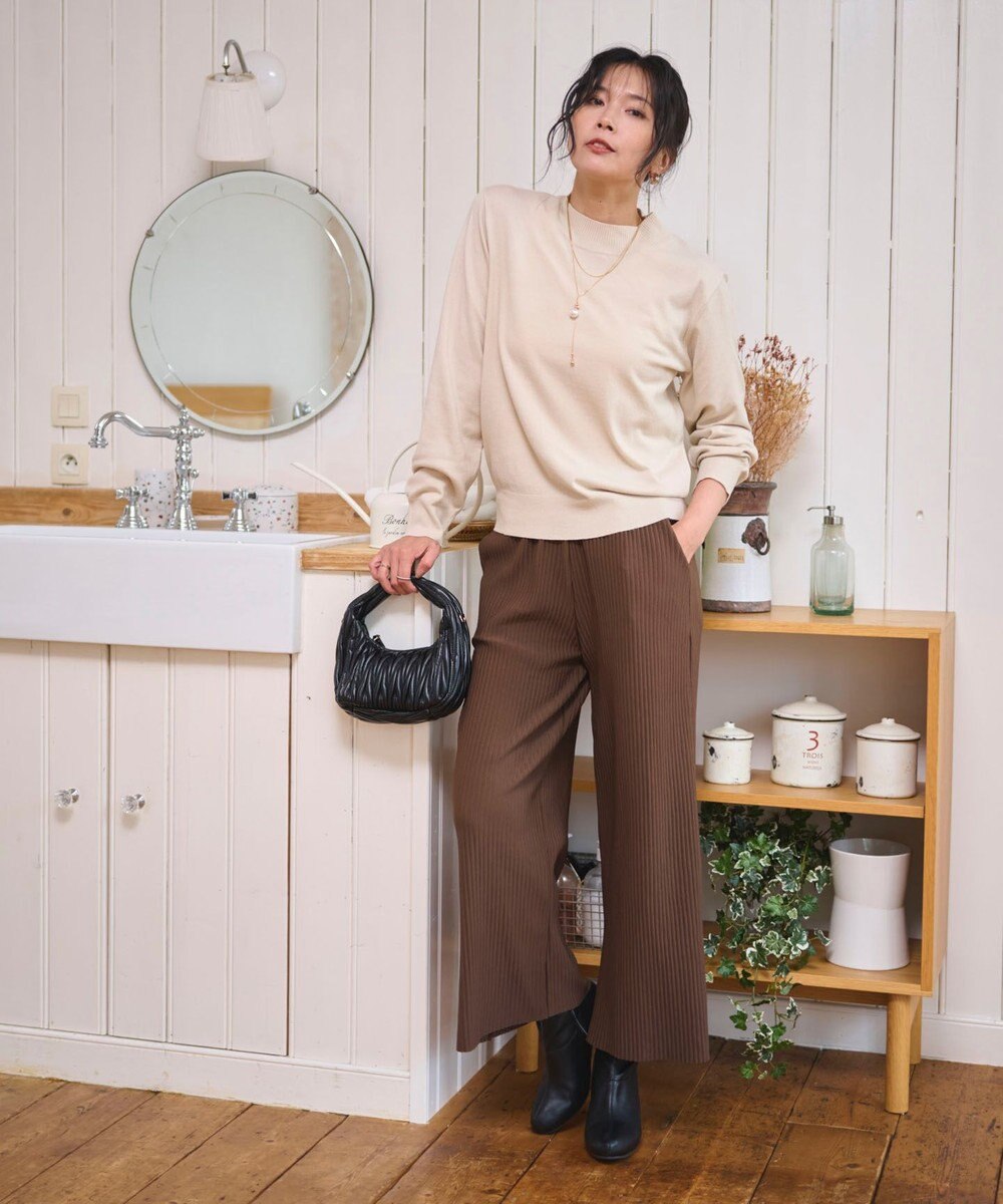 WEGO 【WEB限定/25年秋冬新作/洗濯OK/毛玉レス】ハイネックプルオーバー 