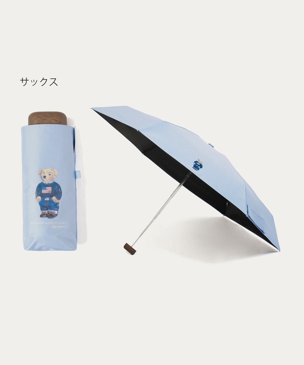 MOONBAT 【WEB限定】POLO RALPH LAUREN(ポロ ラルフローレン) 晴雨兼用日傘 折りたたみ傘 コンパクト ポロベア 一級遮光 遮熱 UV 