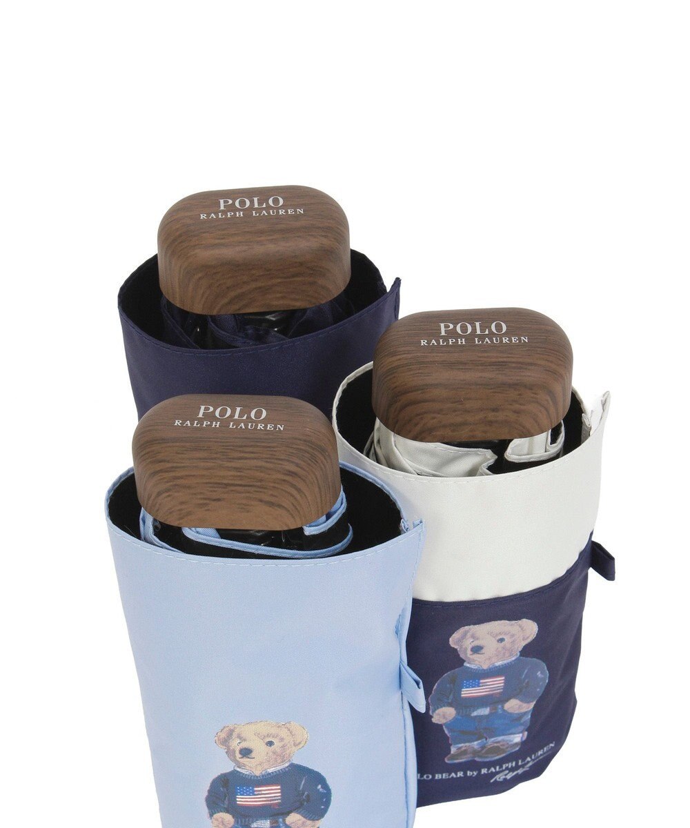 MOONBAT 【WEB限定】POLO RALPH LAUREN(ポロ ラルフローレン) 晴雨兼用日傘 折りたたみ傘 コンパクト ポロベア 一級遮光 遮熱 UV 