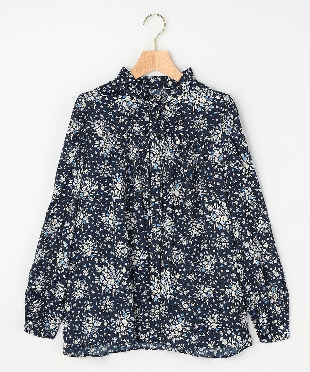 組曲 S 【先行予約】モザイクフラワープリント ブラウス 