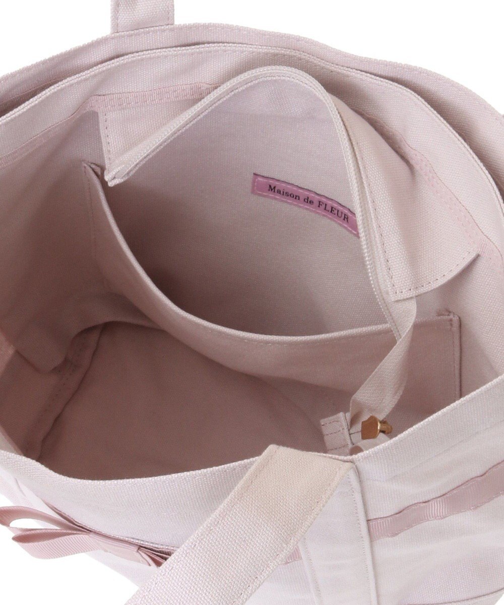 Maison de FLEUR マルチポケット帆布トートＳバッグ 