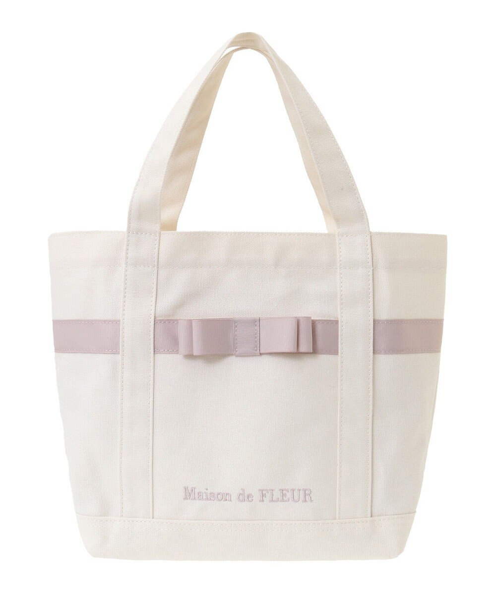 Maison de FLEUR マルチポケット帆布トートＳバッグ 