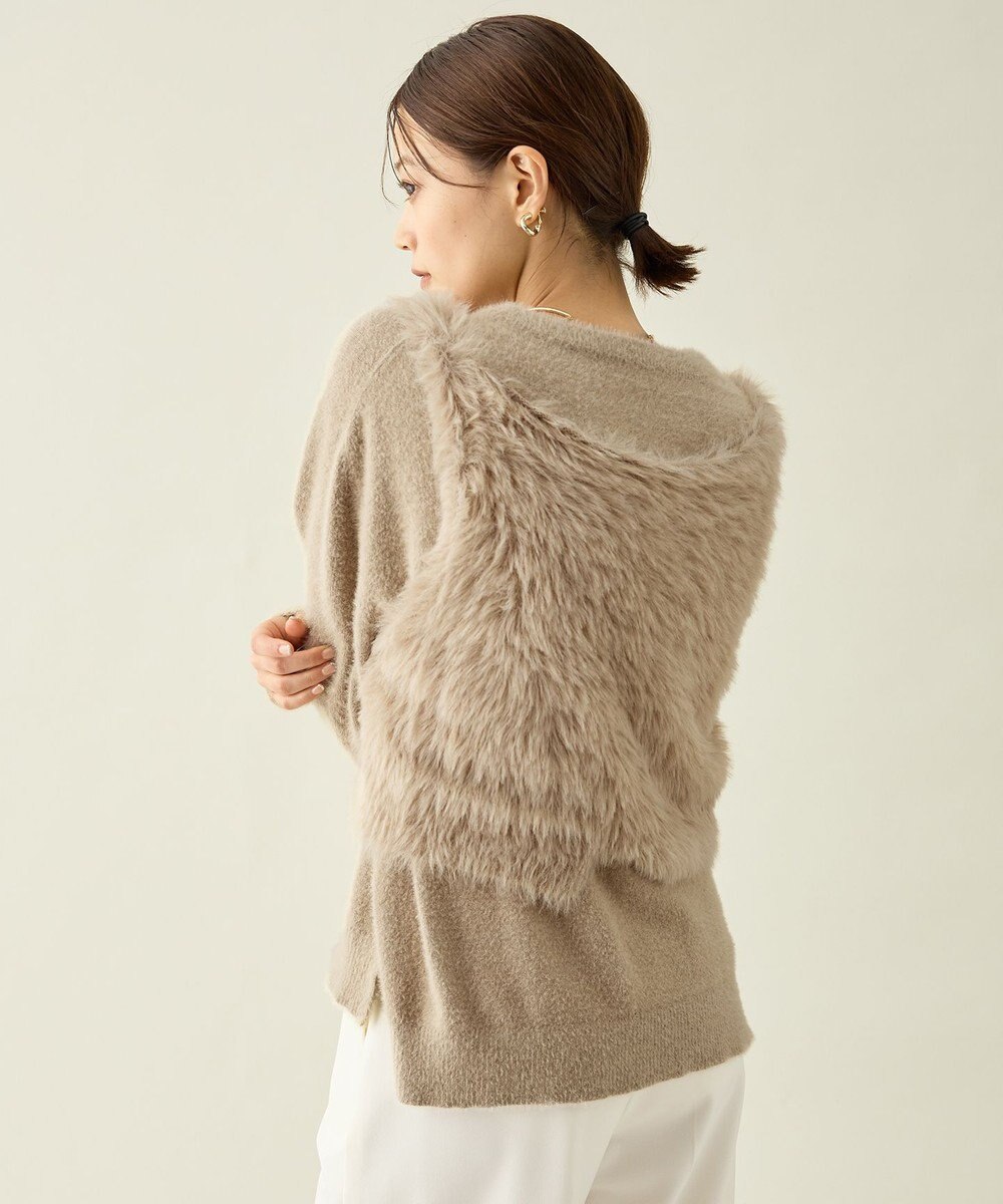 ANY ロングシャギーニットベスト 