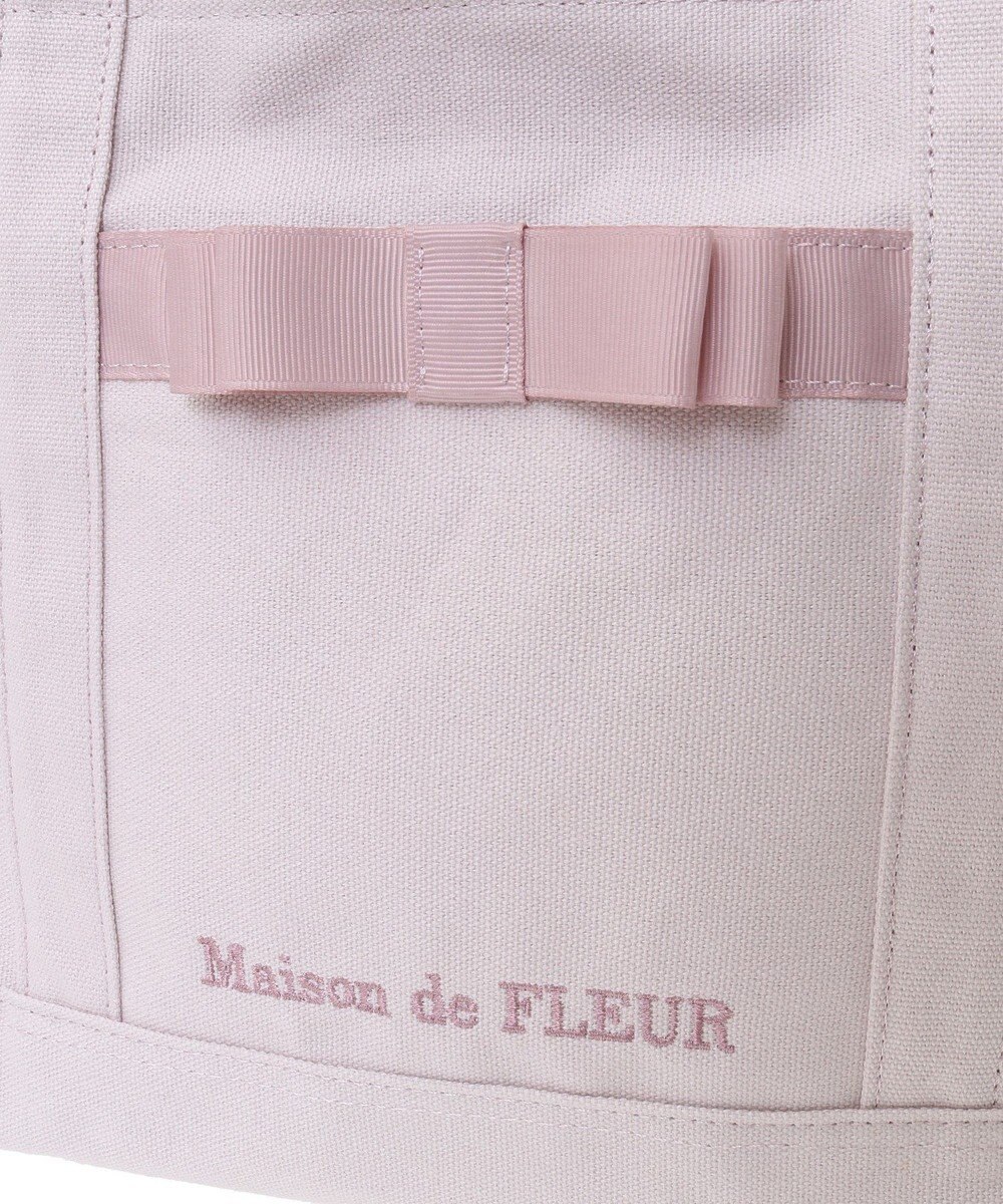 Maison de FLEUR マルチポケット帆布トートＳバッグ 