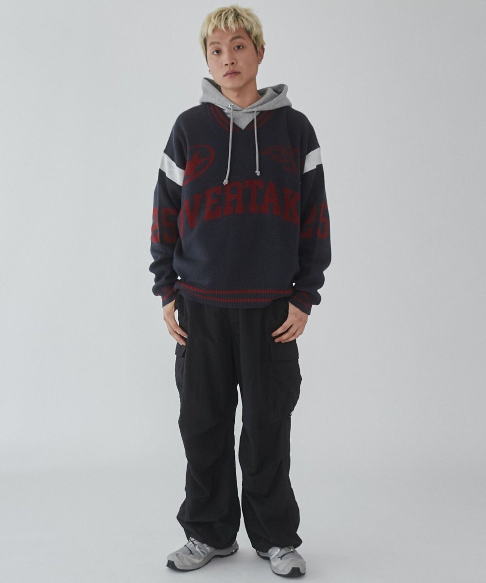 WEGO 【ユニセックス着用ITEM】ラインリブゲームロゴプルオーバー 