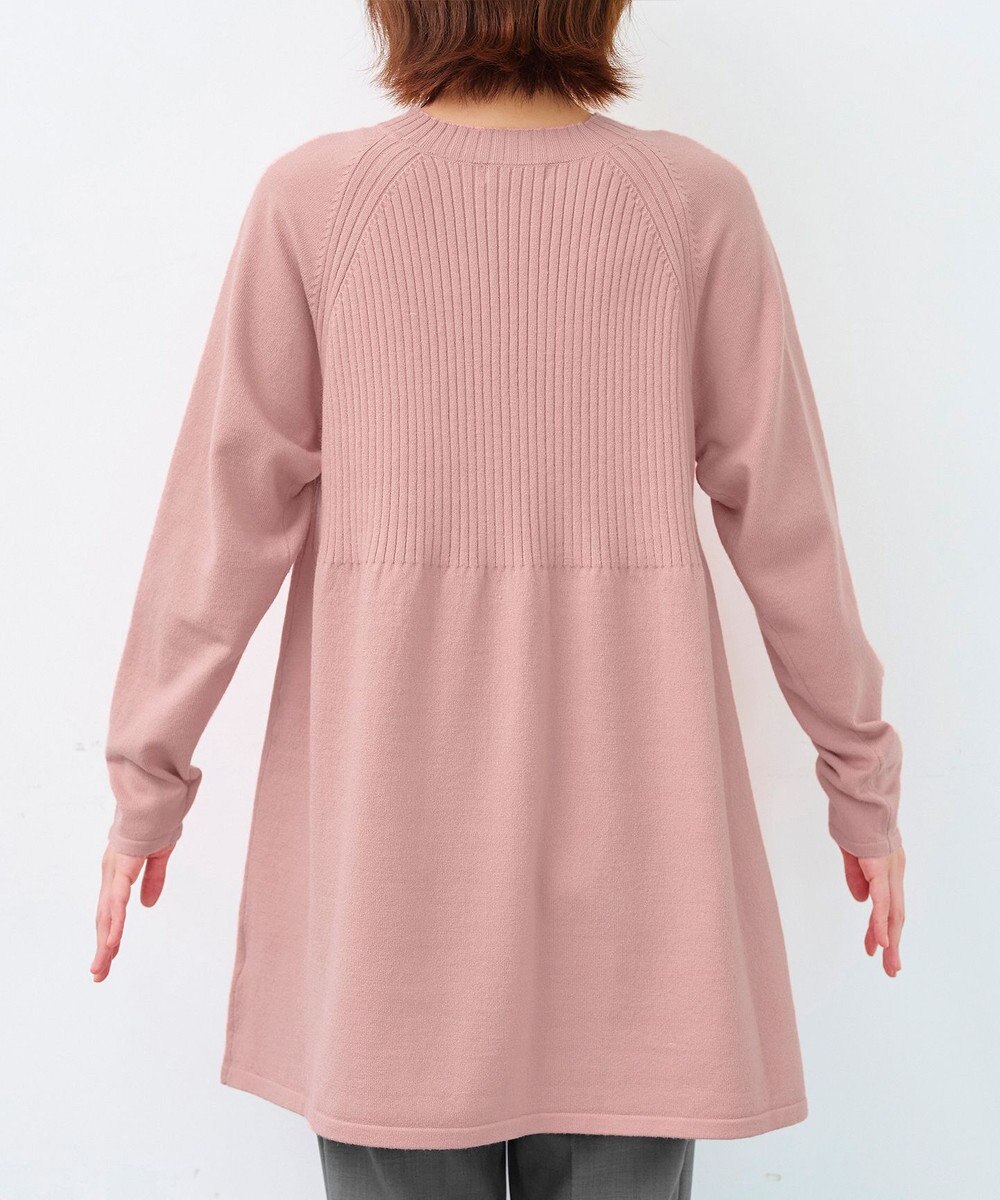 Tiaclasse 【新色追加・洗える】ミドルリブニットチュニック 