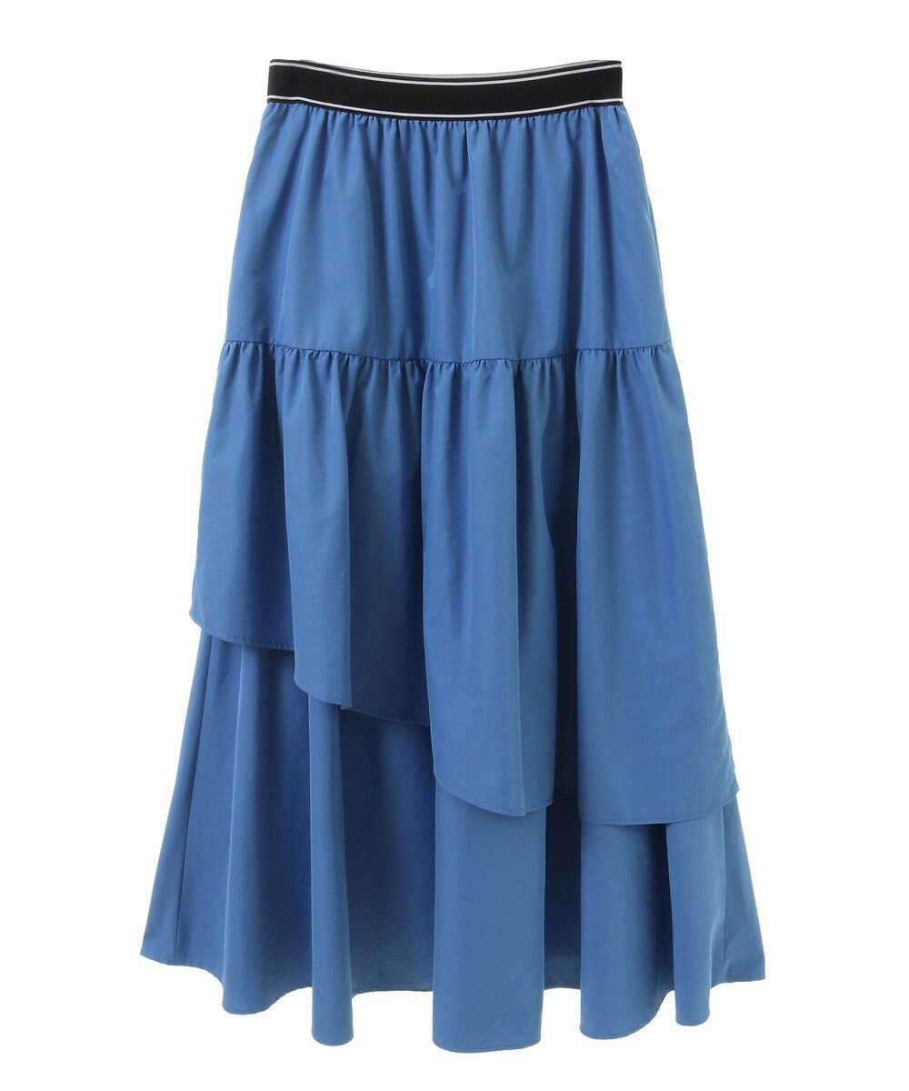 Green Parks ウエストラインフリルティアードスカート 