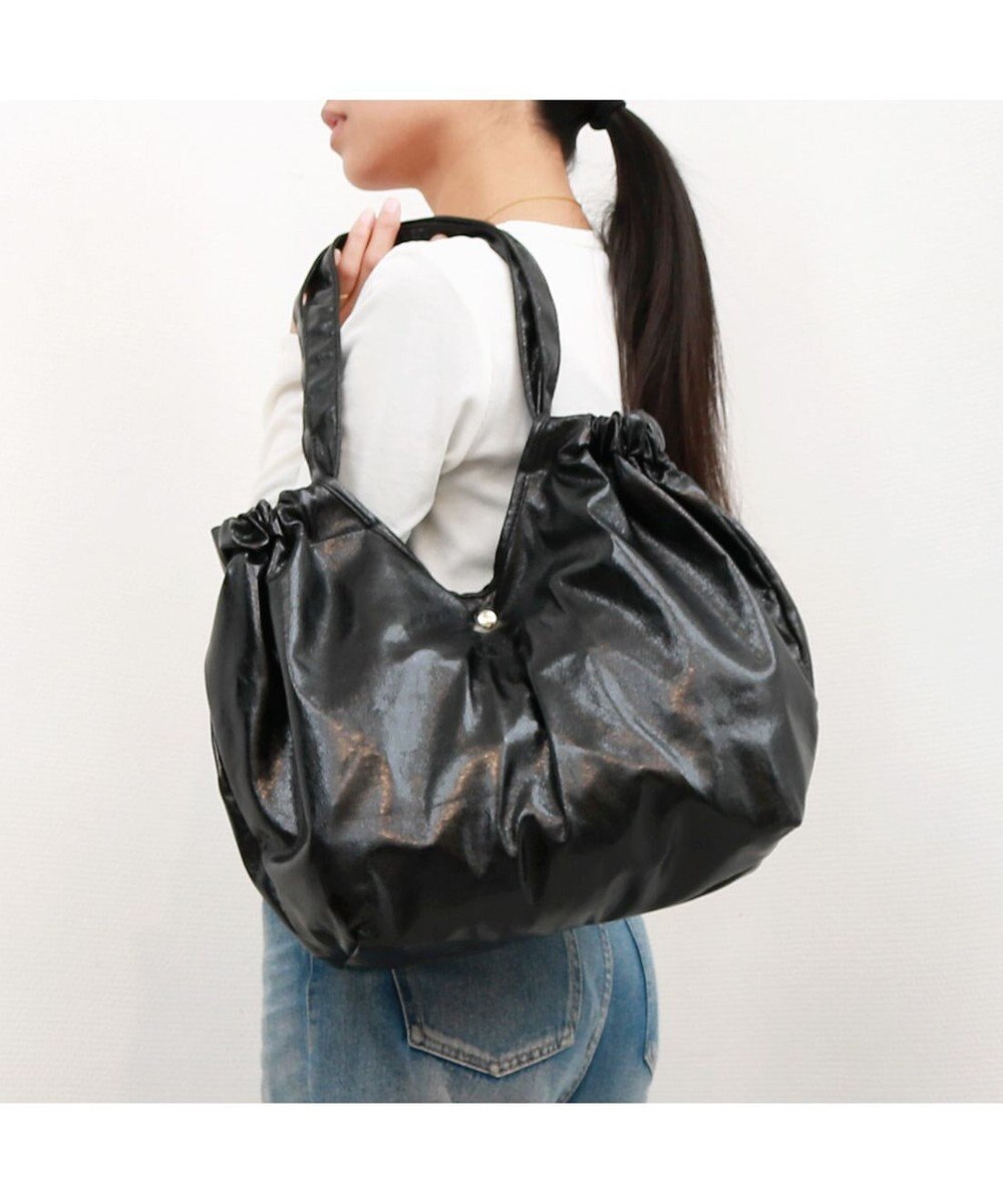 UNBILLION カシュカシュ cachecache / メタリックギャザーパッカブルトート 