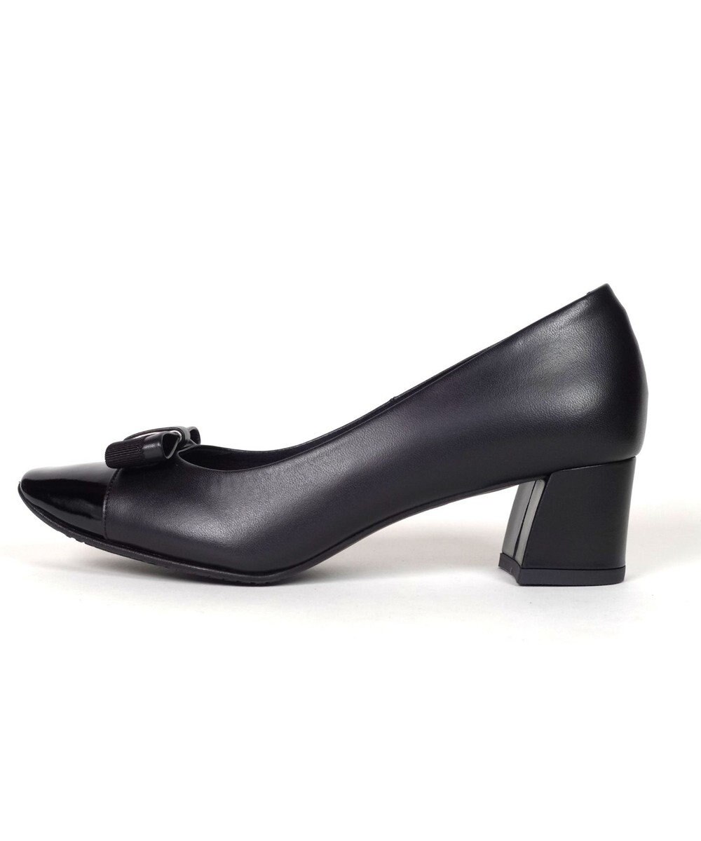 Dominic3 グログランリボン スクエアトゥパンプス 