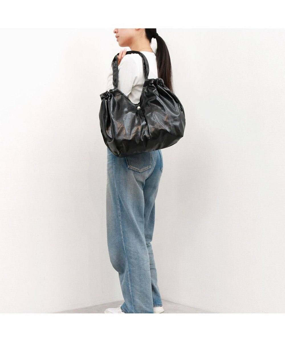 UNBILLION カシュカシュ cachecache / メタリックギャザーパッカブルトート 