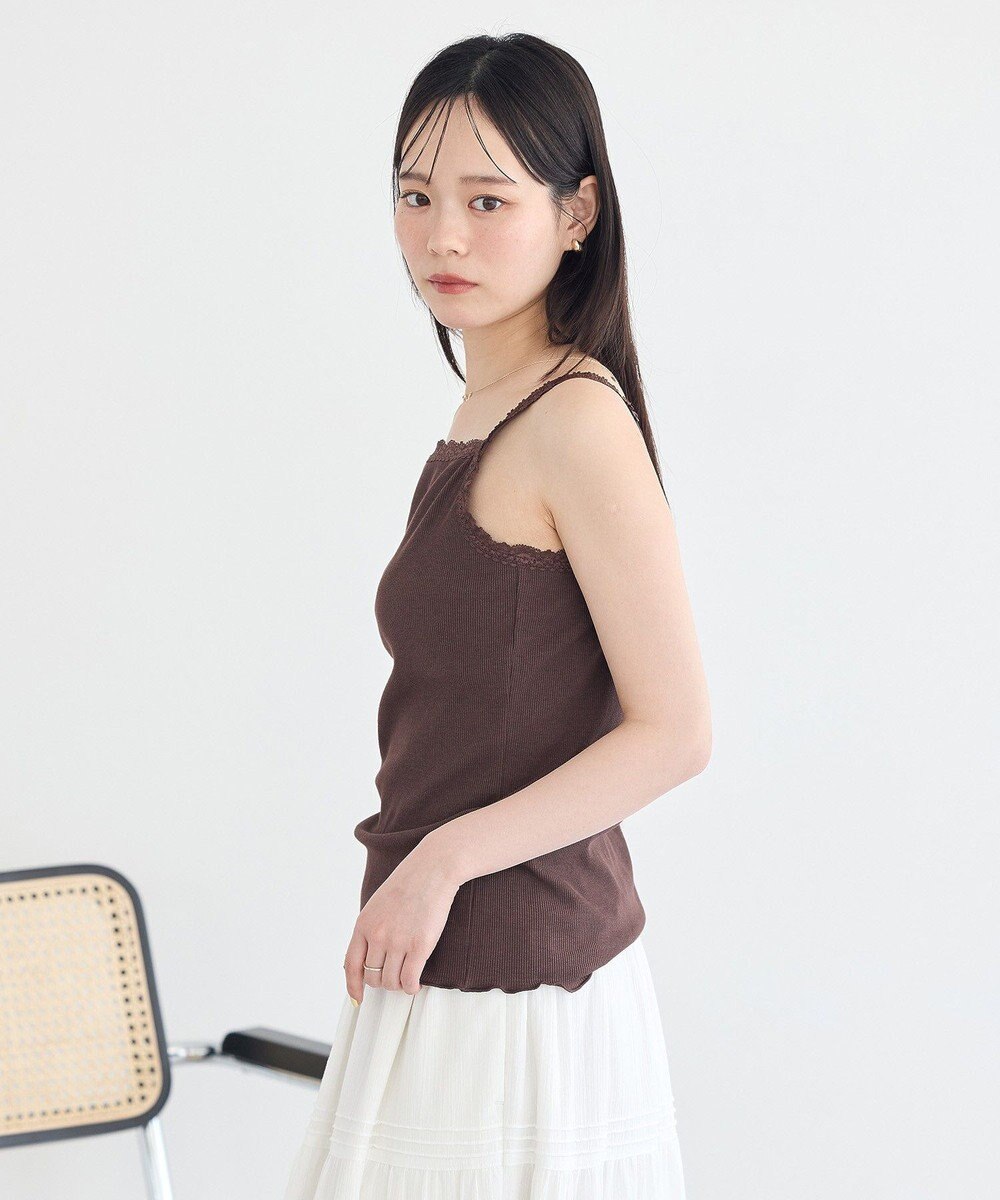 earth music&ecology カップ付レースキャミソール 