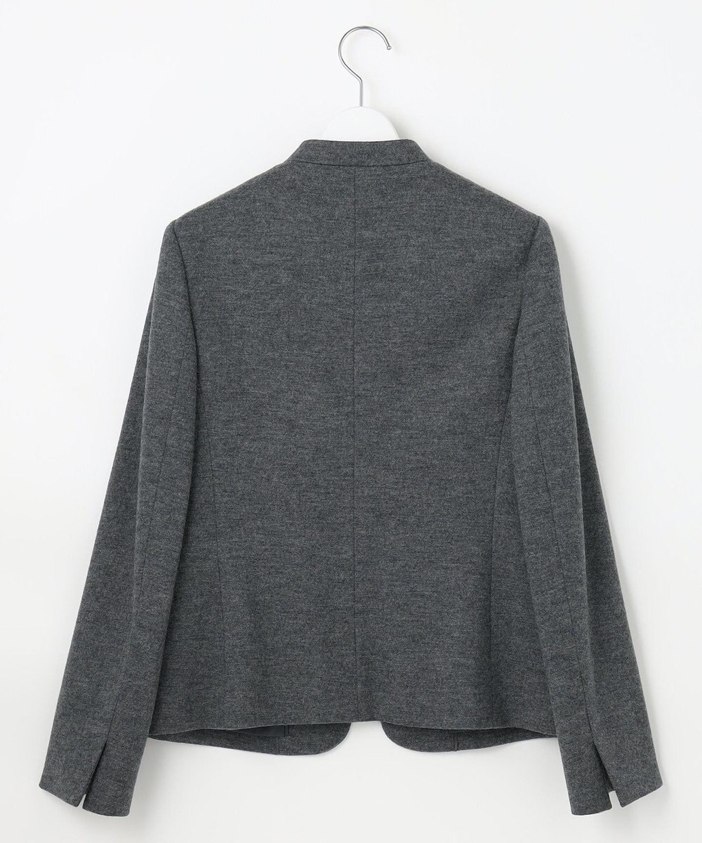 J.PRESS LADIES 【セットアップ対応】ウールスムース ノーカラー ジャケット 