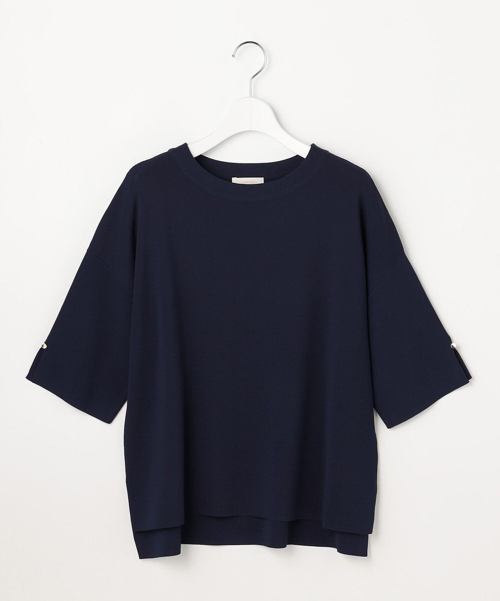 ANY SIS 【アイスタッチ】ボートネックニット プルオーバー 