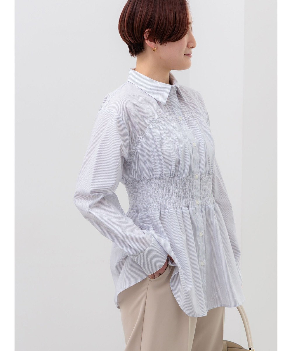 Te chichi ペプラムシャーリングシャツブラウス 