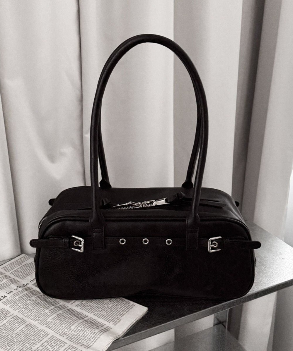 WEGO ベルトデザインボストンバッグ 