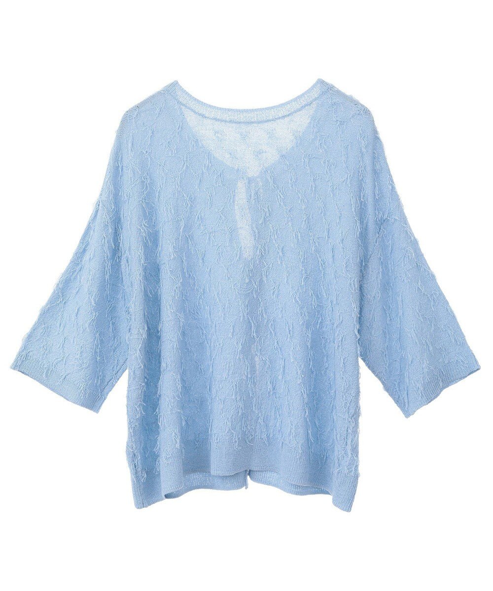 YECCA VECCA 2wayリボンフリンジニットカーディガン 