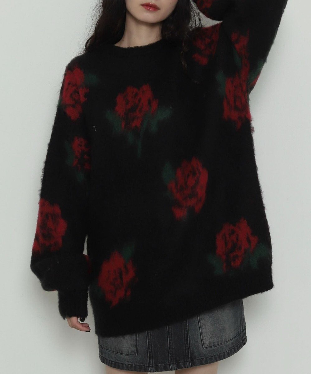 WEGO 【2025年秋冬新作】シャギーパターンニットBIGプルオーバー 