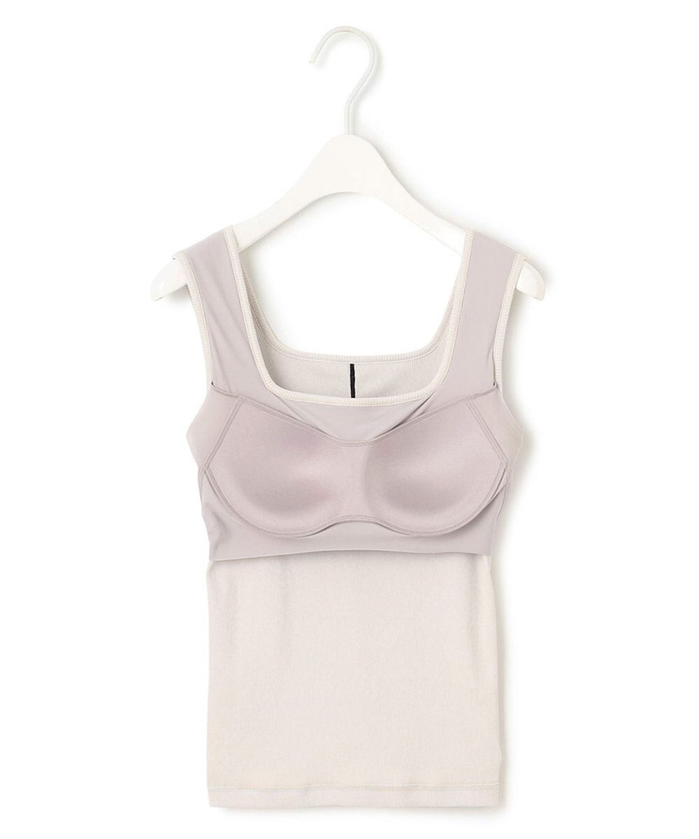 ICB 【洗える】【OUR WACOAL コラボ】カップイン スクエアネック タンクトップ 