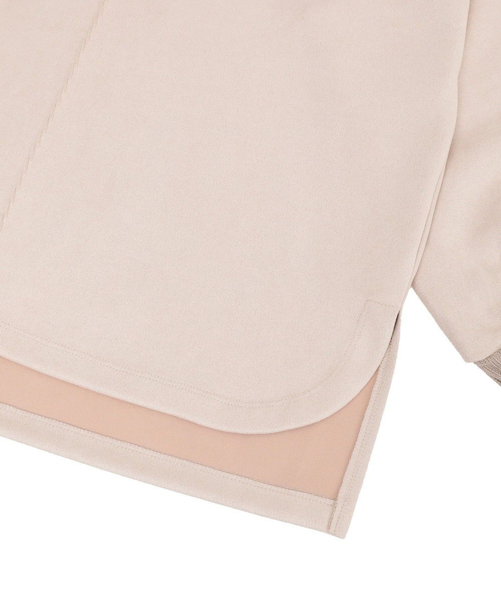 YECCA VECCA フェイクスエードデザインステッチプルオーバー 