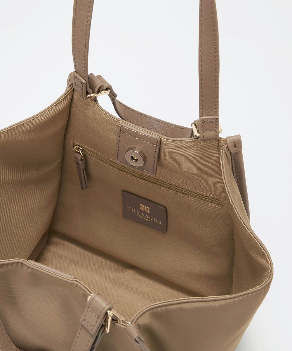 TOPKAPI 【TREASURE TOPKAPI】ナイロン 2way レザーハンドル ミニ トートバッグ 