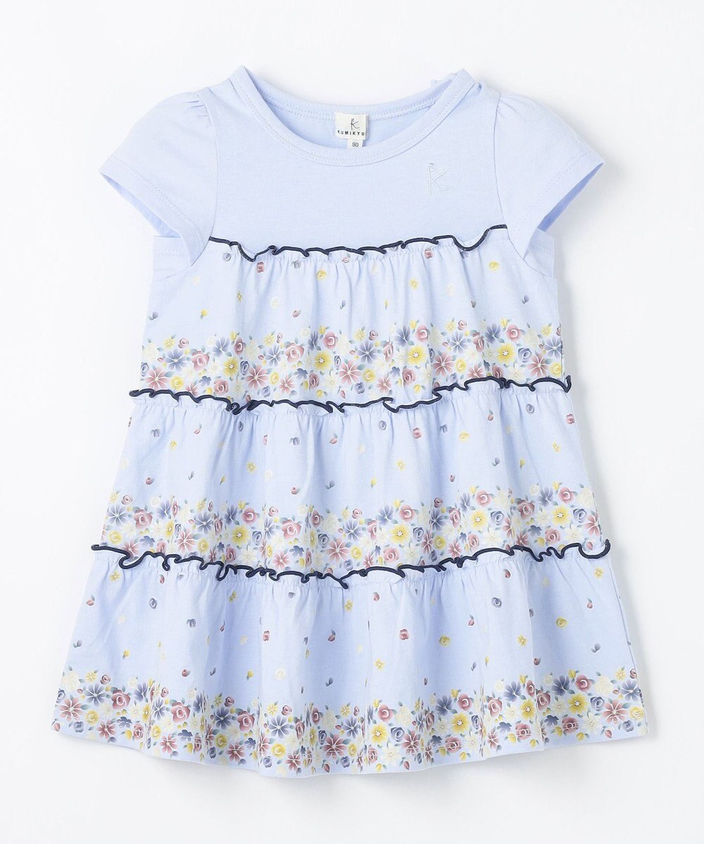 組曲 KIDS 【80-100㎝】ティアードフラワー チュニック 