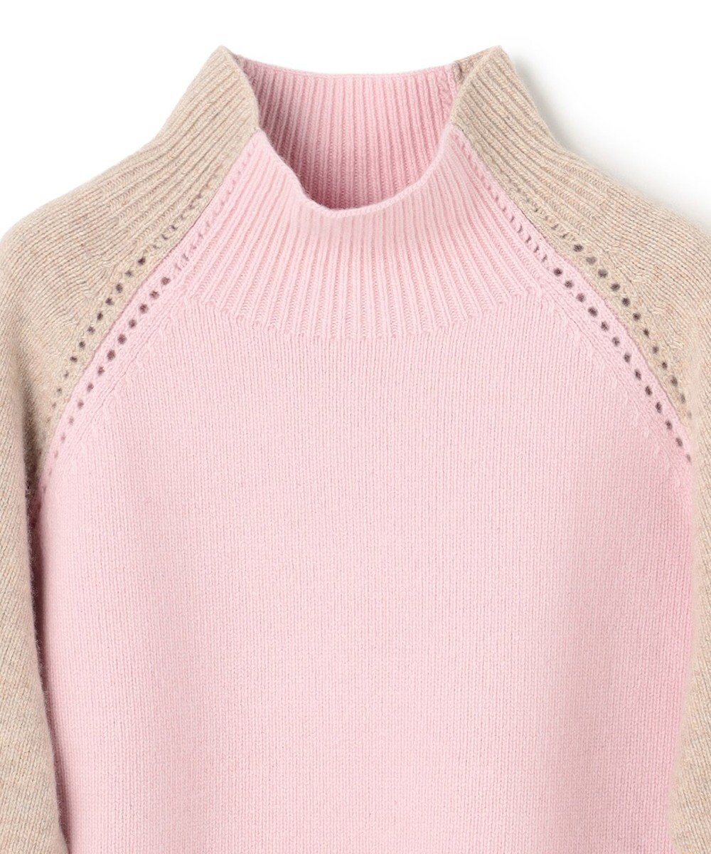 BEIGE， RULE / ウールカシミヤバイカラーハイネックニット 