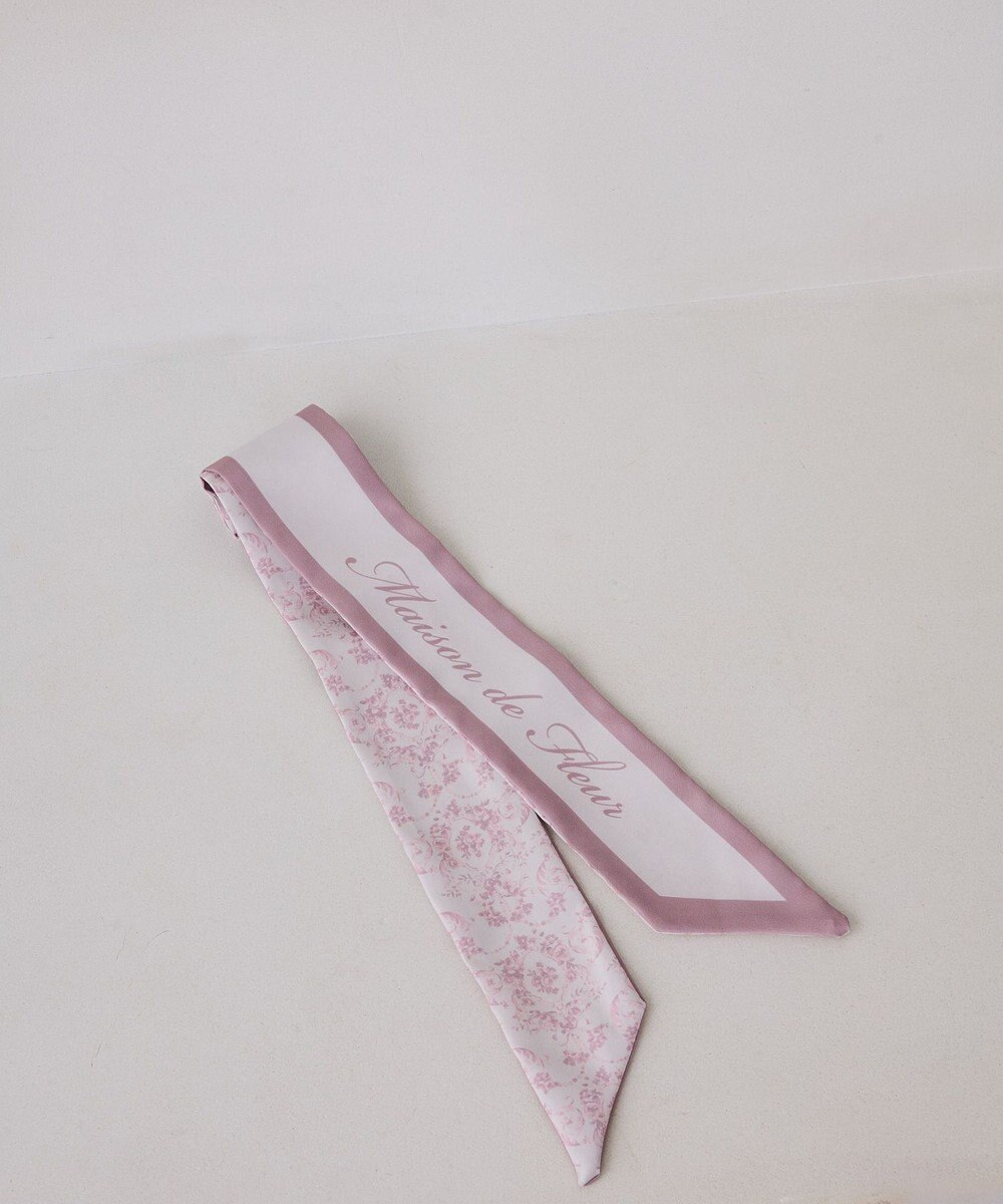 Maison de FLEUR フラワーフレーム柄スカーフ 