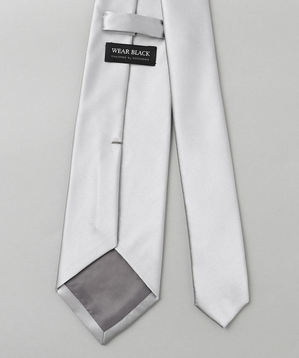 GOTAIRIKU 【WEAR BLACK】フォーマル用_サテン無地 ネクタイ 
