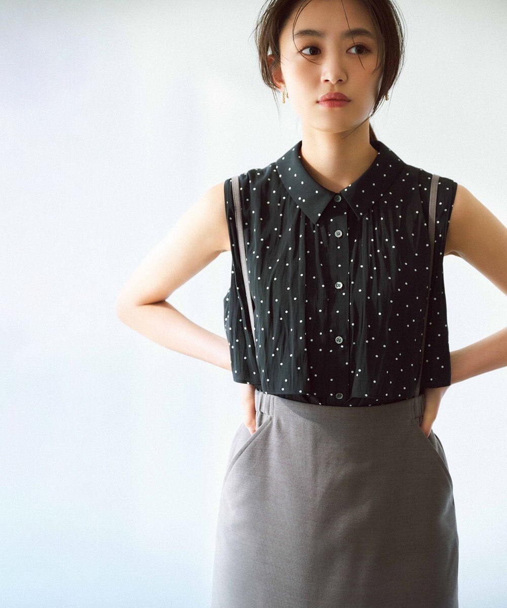 組曲 S 【入江未悠さんコラボ】ギャザーライトデシンティアード ブラウス 