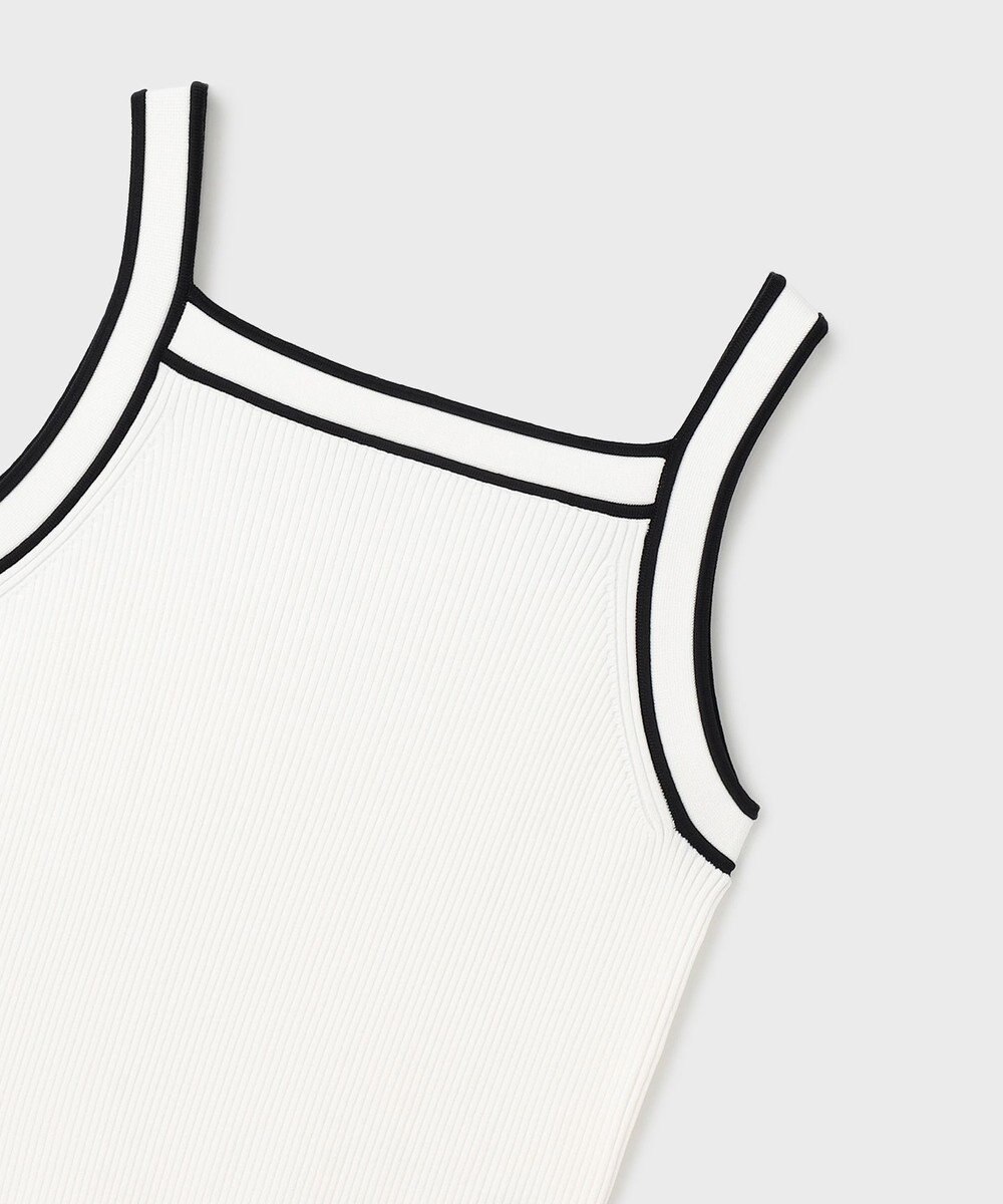 GRACE CONTINENTAL バイカラーリブニットトップ 