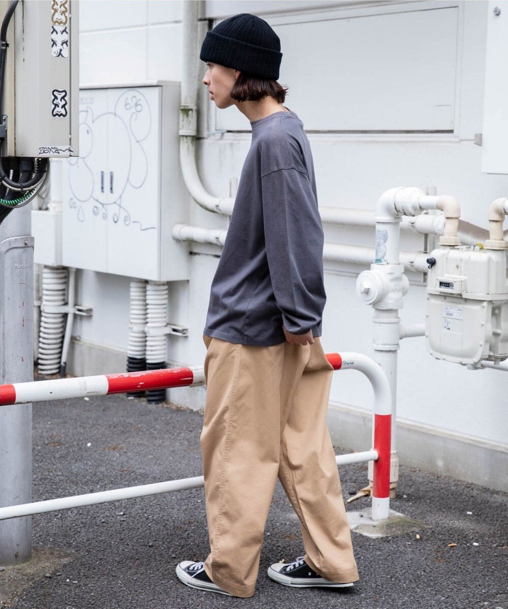 WEGO ピグメントクルーネックロンT 