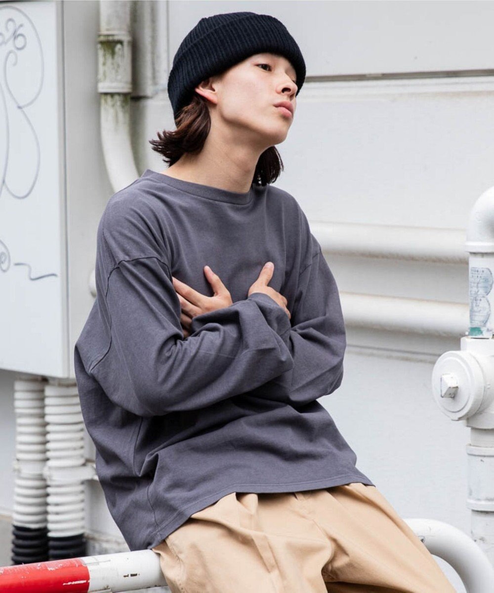 WEGO ピグメントクルーネックロンT 