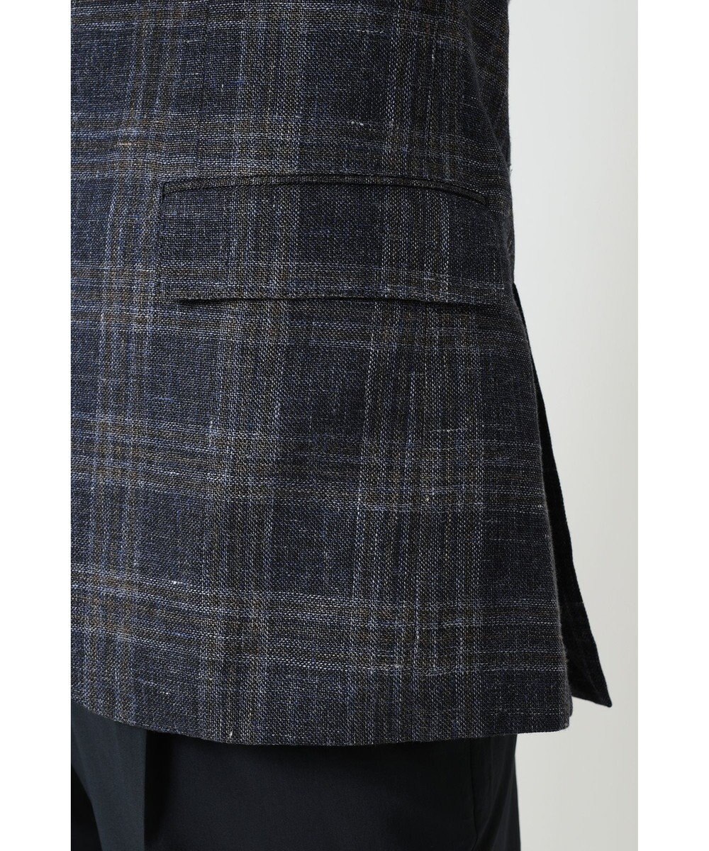 DAKS リネンコットンチェックジャケット 