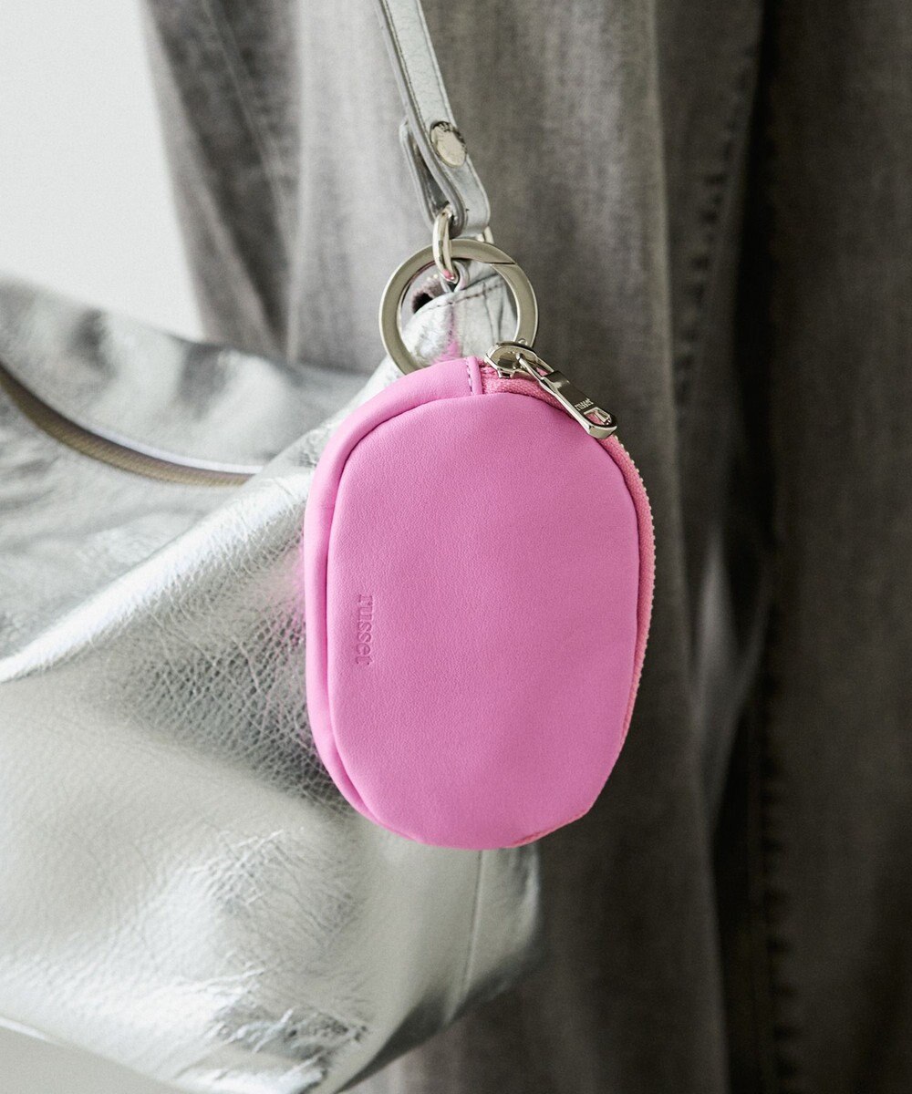 russet カラビナ付き ソフトレザー横長ポーチ(Z-218) 