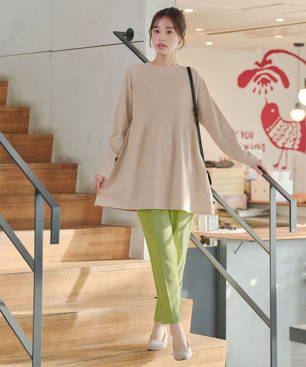 Tiaclasse 【新色追加・洗える】ミドルリブニットチュニック 