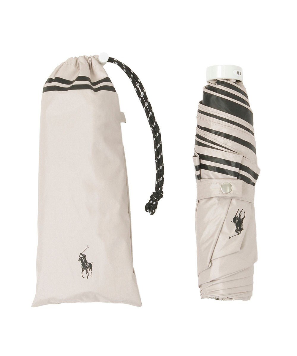 MOONBAT 【 遮光率100％/遮熱/UV/軽量】POLO RALPH LAUREN（ポロ ラルフローレン）晴雨兼用日傘 ワンポイント ポロポニー バイカラー  折りたたみ傘 