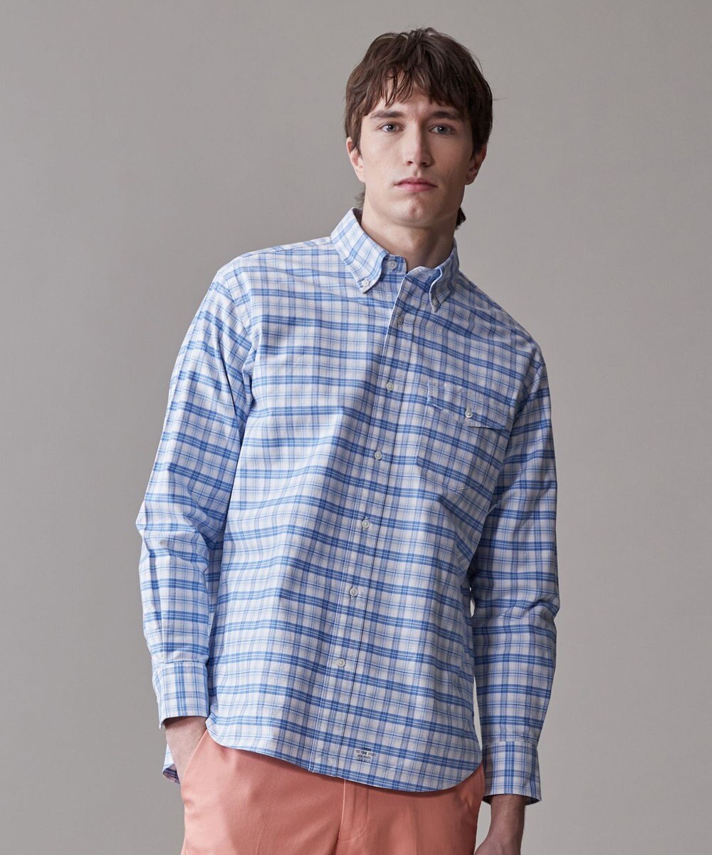 J.PRESS MEN コットンオックス マルチチェック シャツ / ボタンダウン 