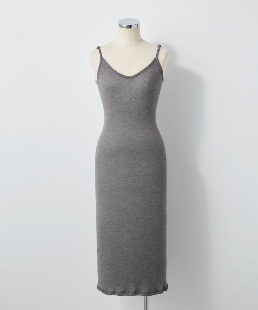 TOQUE 〈大草直子さんアドバイザー〉ロイヤルベビーアルパカ針抜きスムスインナーロングキャミソール 