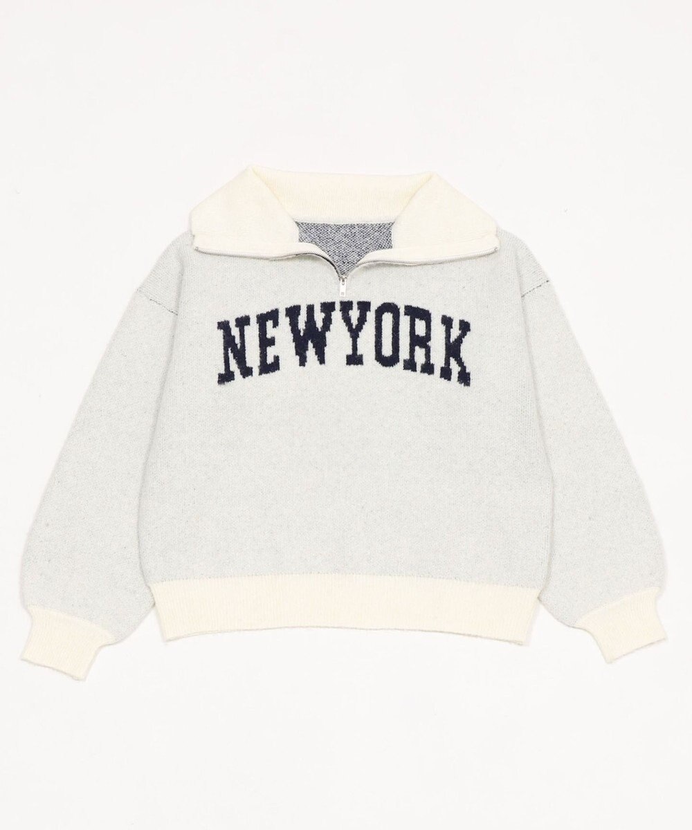 WEGO フラッフィーハーフジップニット 