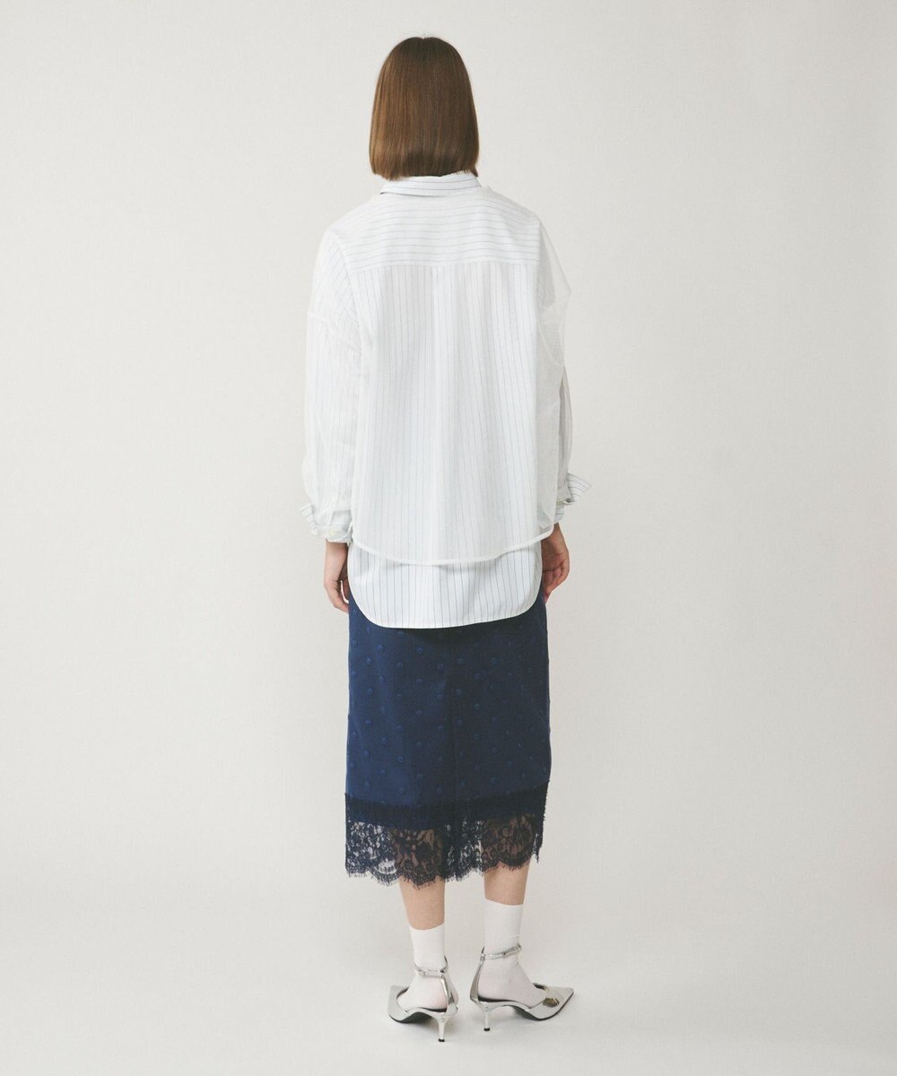 GRACE CONTINENTAL ドットチュールタイトスカート 