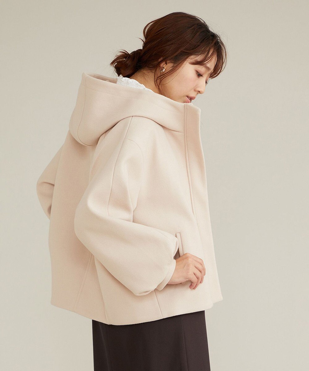 Feroux 【古畑星夏さん着用】パフスリーブフード アウター 