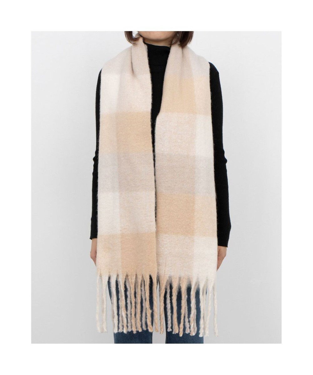 UNBILLION カシュネ cache nez / リサイクルポリブロックチェックストール 