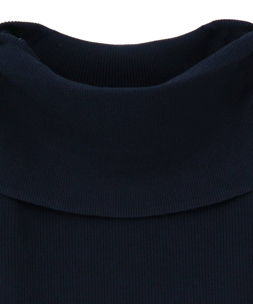 earth music&ecology リボンギャザーオフショルニットプルオーバー 