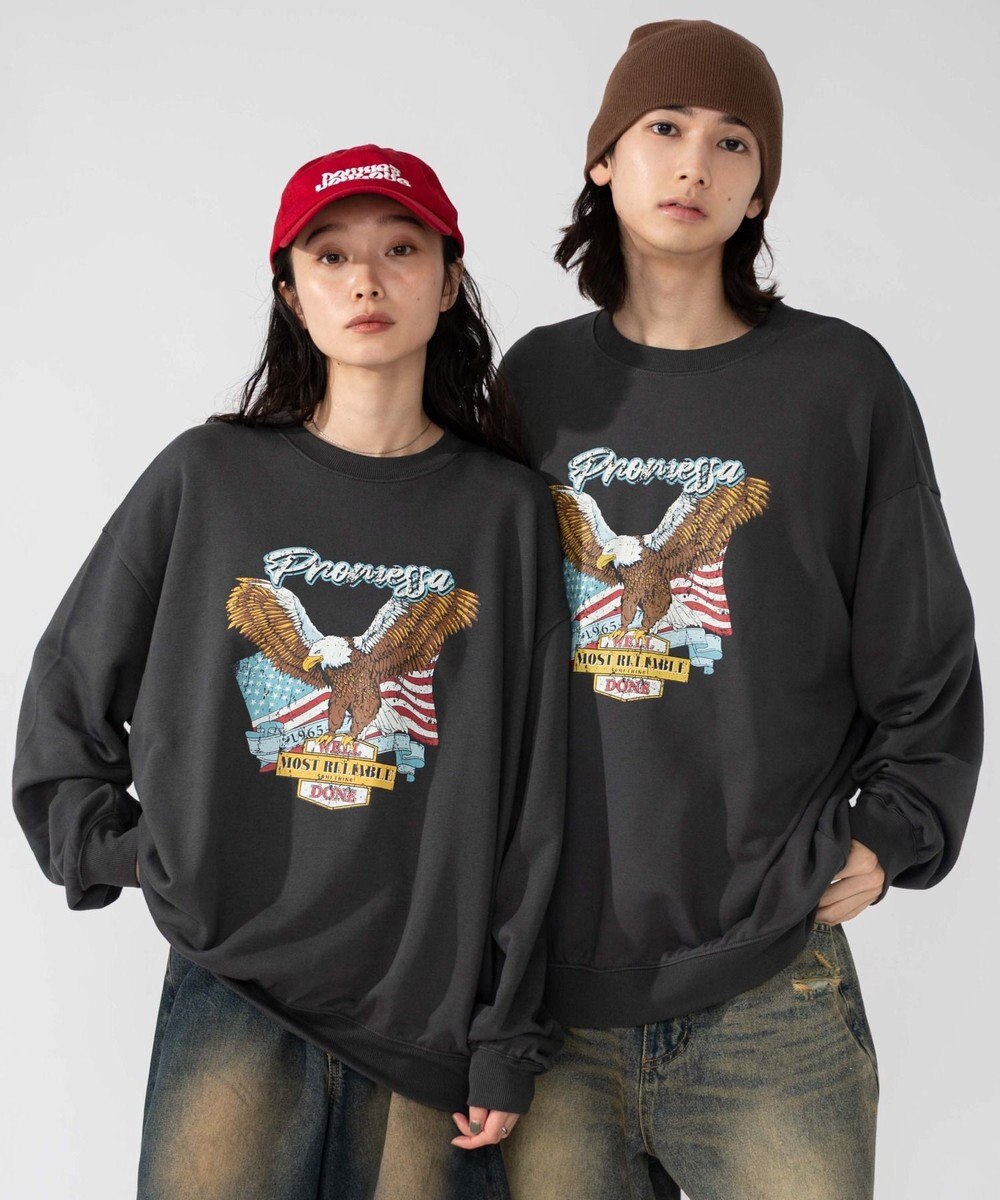 WEGO 【2025年秋冬新作/SMLXLサイズ展開/ユニセックス着用ITEM】アソートグラフィックプルオーバー 