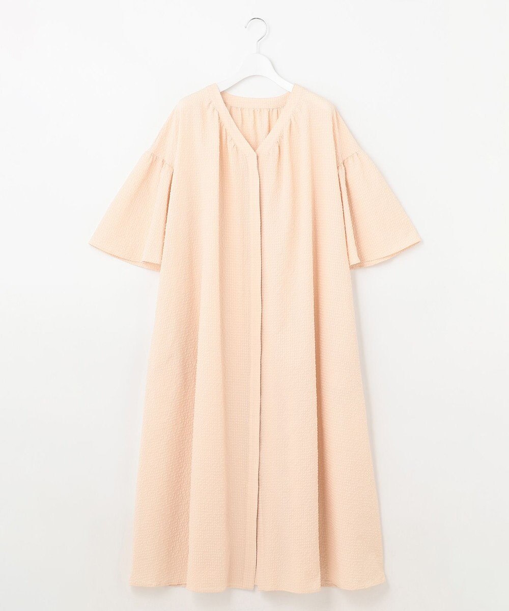 #Newans 【優木まおみさんコラボ】Vネックガウンワンピース 