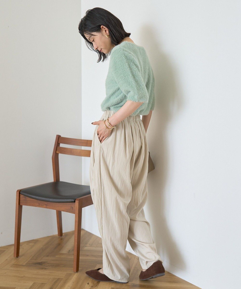 AMERICAN HOLIC フェザー半袖ニットプルオーバー 