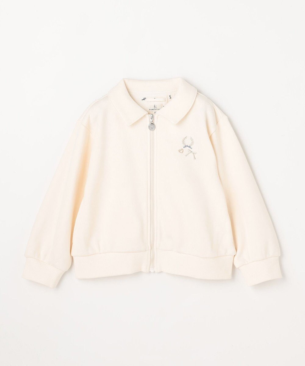 組曲 KIDS 【110-140㎝】ラウンドカラージップアップパーカー 