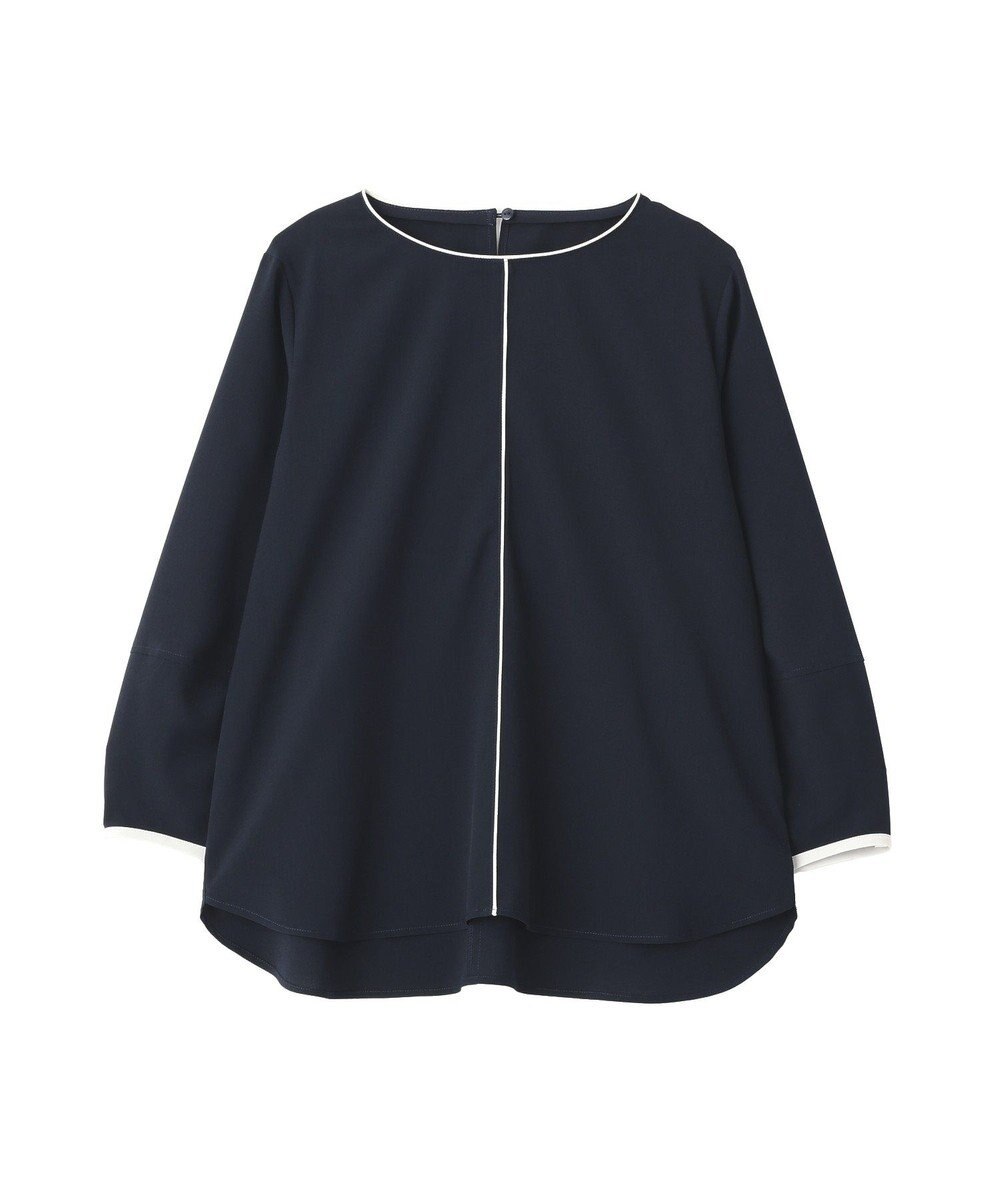 YECCA VECCA 配色パイピングブラウス 