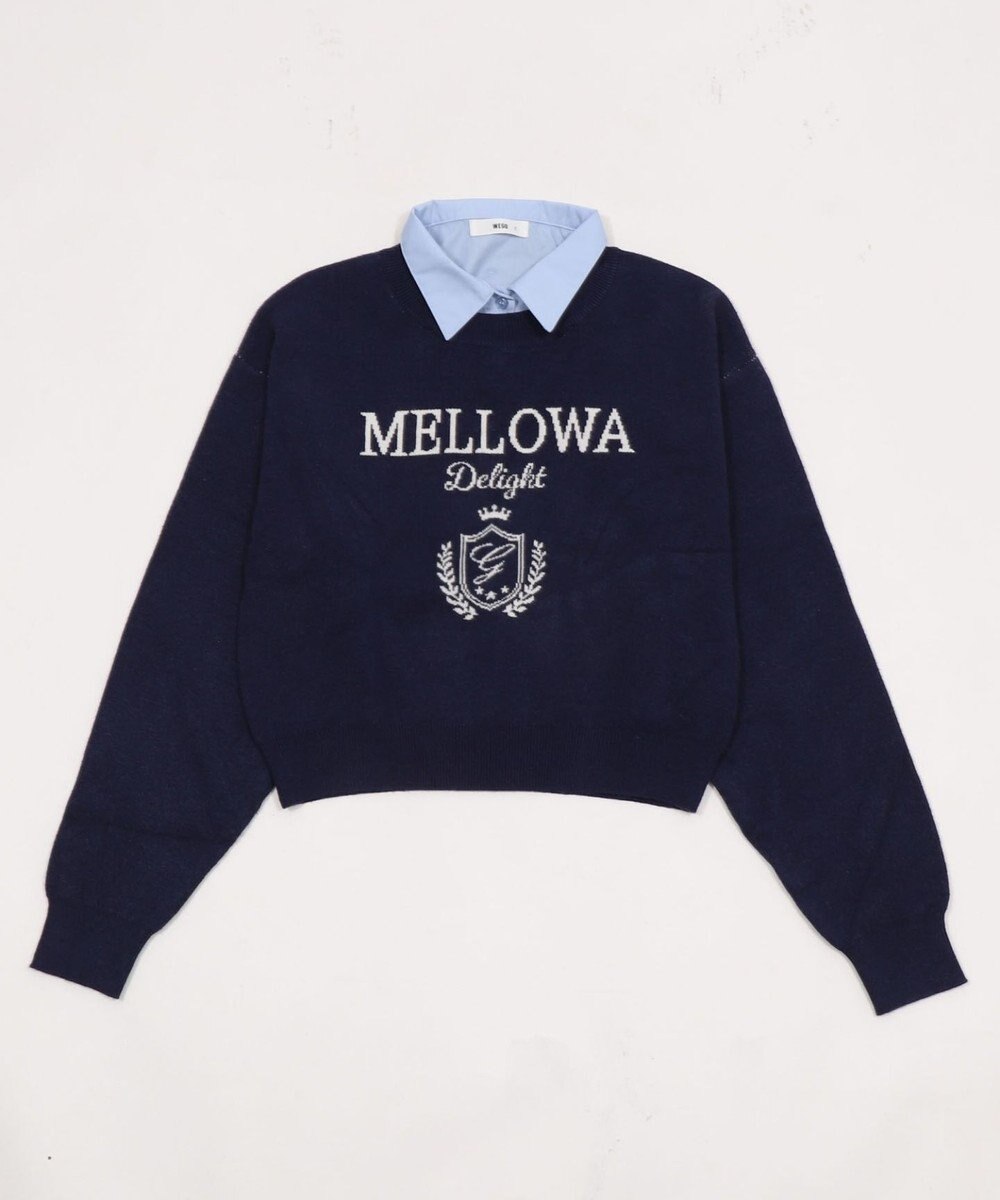 WEGO シャツドッキングジャガードニット 